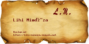 Lihi Mimóza névjegykártya